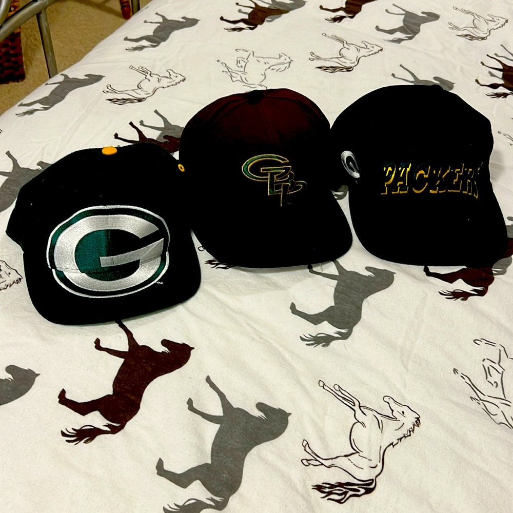 Set of 3 Green Bay Packers Hats!